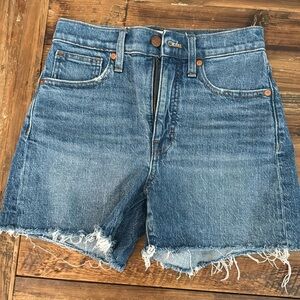 EUC Madewell high rise denim shorts